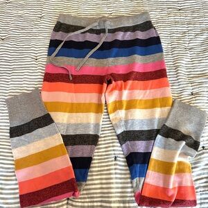 GapBody Colorful Striped Women's Sweater Leggings Size M
